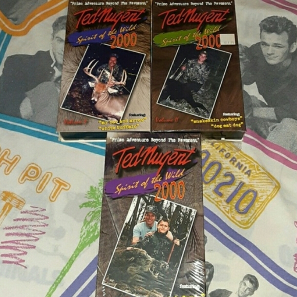 3 Ted Nugent Hunting VHS Lot Vintage Rock Hunter Media